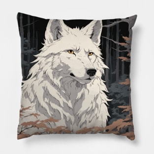 White Wolf Pillow