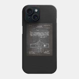 Wright Brothers Airplane Patent - Aviation History Art - Black Chalkboard Phone Case