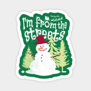 Christmas Snowman Costume a Sarcastic People Funny Magnet