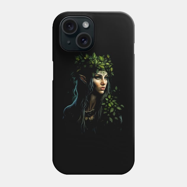 Wood Elf Forest Woman Fantasy Art Phone Case by Ravenglow