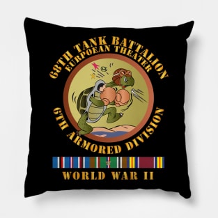 68th Tank Bn - 6th Armor Div - EUR SVC- WWII Pillow