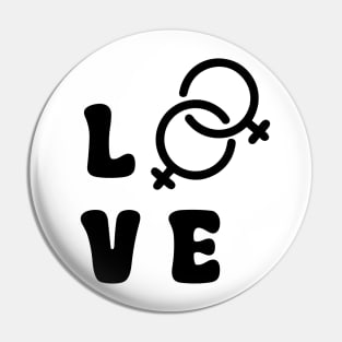 Love Lesbian Black Pin