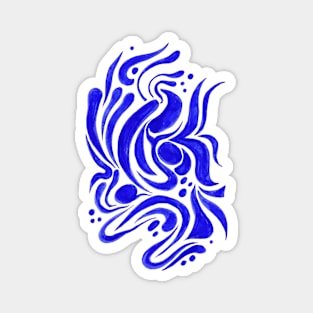 Blue Splash Magnet