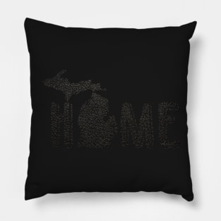 Black Leather Michigan Home | Cherie's Art (c)2020 Pillow