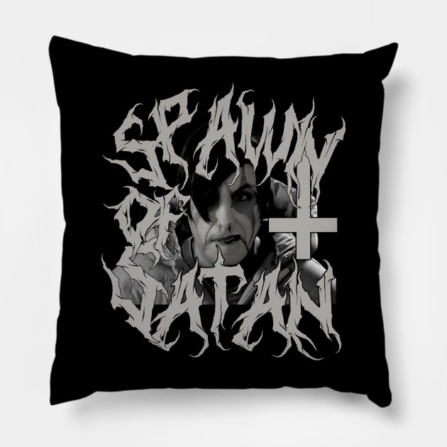 Spawn Of Satan (corpse paint Version 1) Pillow by The Dark Vestiary