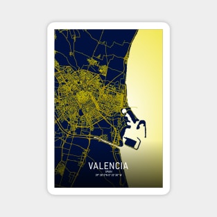Valencia City Map Magnet