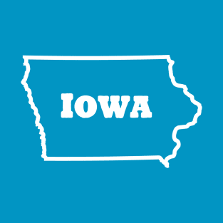 Iowa Outline Text T-Shirt