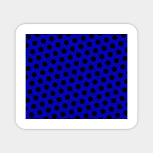 Pattern hexagon blue on black background Magnet