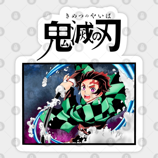 Demon Slayer Tanjiro Kamado Peeking Vinyl Decal Stickers Anime