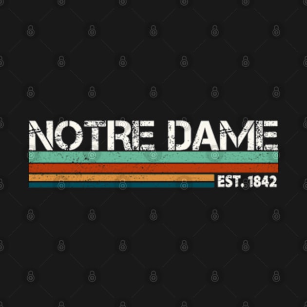 Notre Dame Retro EST. 1842 by DarkStile