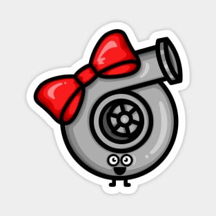 Cutest Turbo - Red Bow Magnet