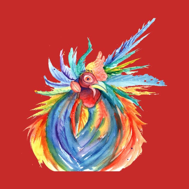 Crazy Kauai Rooster by KauaiArtist