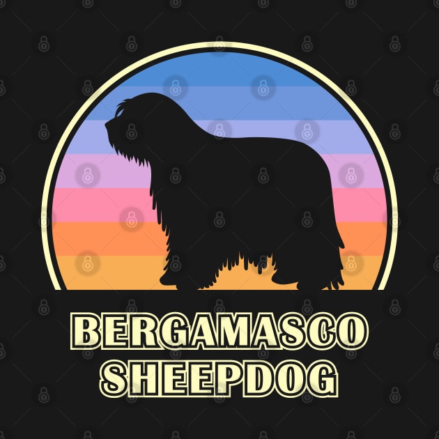 Bergamasco Sheepdog Vintage Sunset Dog by millersye