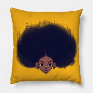 Afro Melanin Girl Black Pride Gift Pillow