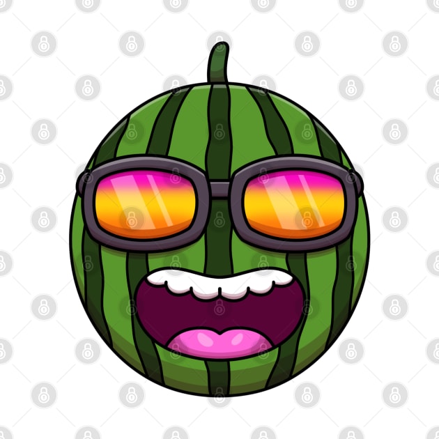 Cool Watermelon Cartoon by TheMaskedTooner