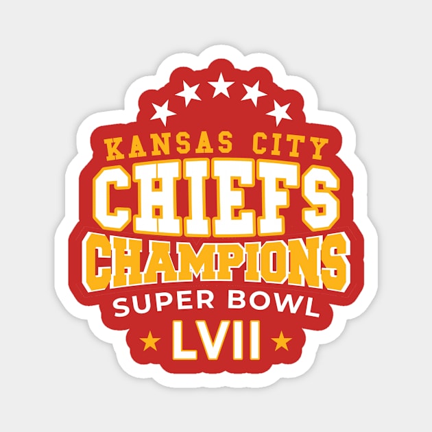 KS Chiefs 2023 LVII Champions Magnet by V x Y Creative