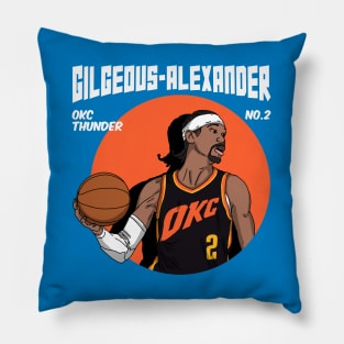 Shai Gilgeous-Alexander Comic Style Art Pillow