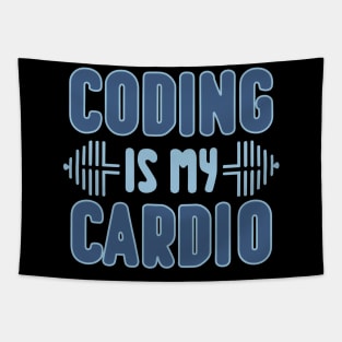 Coding Is My Cardio | Programmer Fitness Fun Tapestry