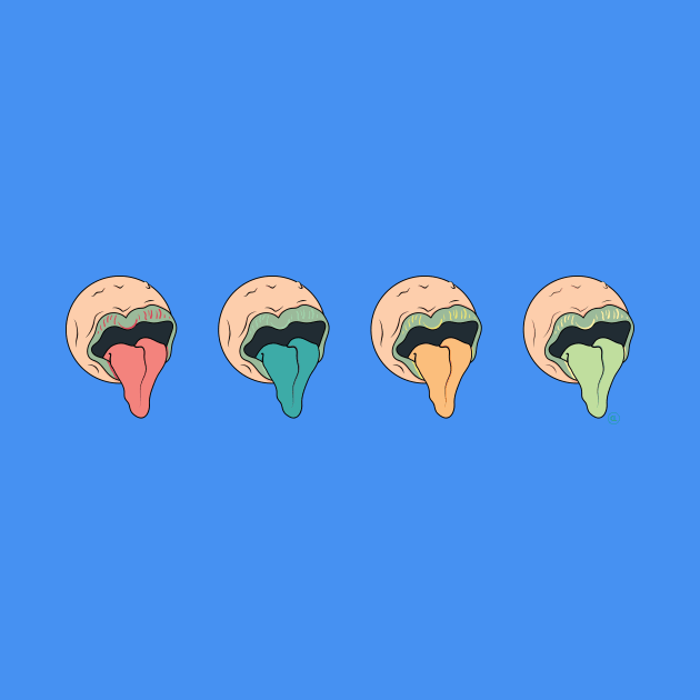 Planet Licky Licky Tongue Tongue by CalebLindenDesign