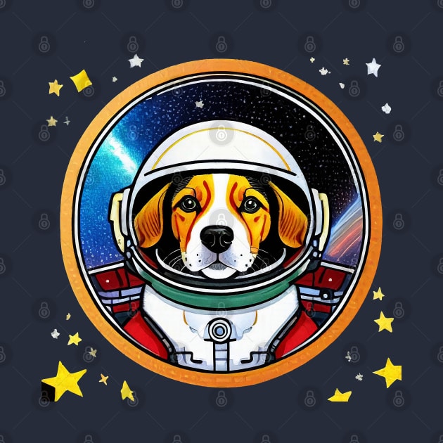 Beagle Dog in Space by Midcenturydave