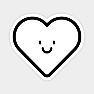 HAPPY HEART - WHITE Magnet