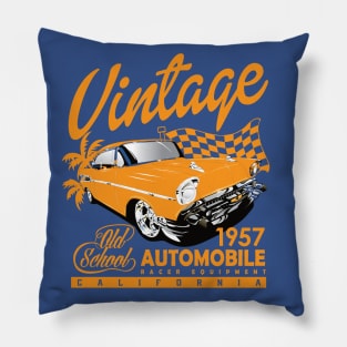 Vintage Chevy 1957 Old School Retro Pillow