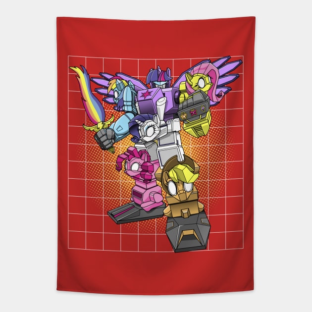 My Little Ponytron Tapestry by boltfromtheblue