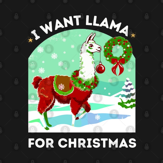 Llama Love for Christmas by AlephArt