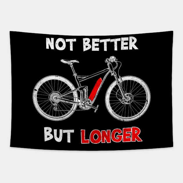 Cyclist and eBike design - Funny Electric Bike Tapestry by cappster1101