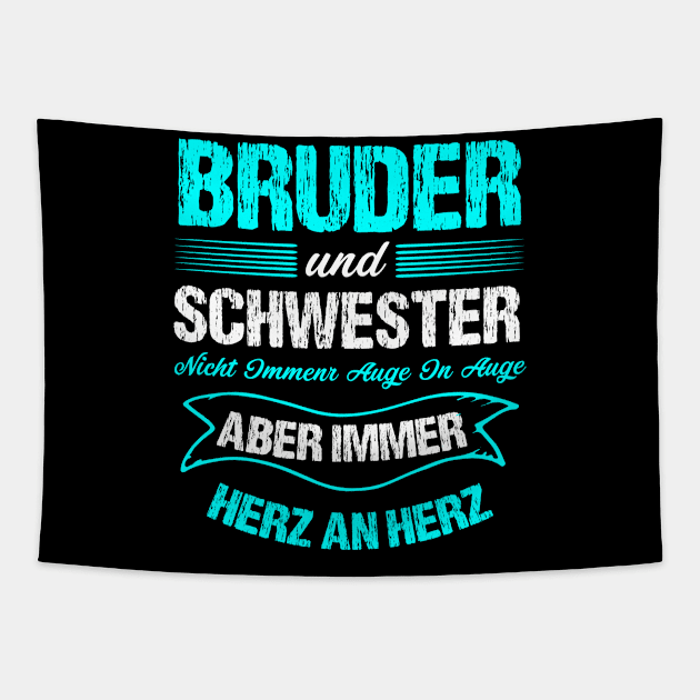 Bruder und Schwester Herz an Herz Tapestry by HBfunshirts