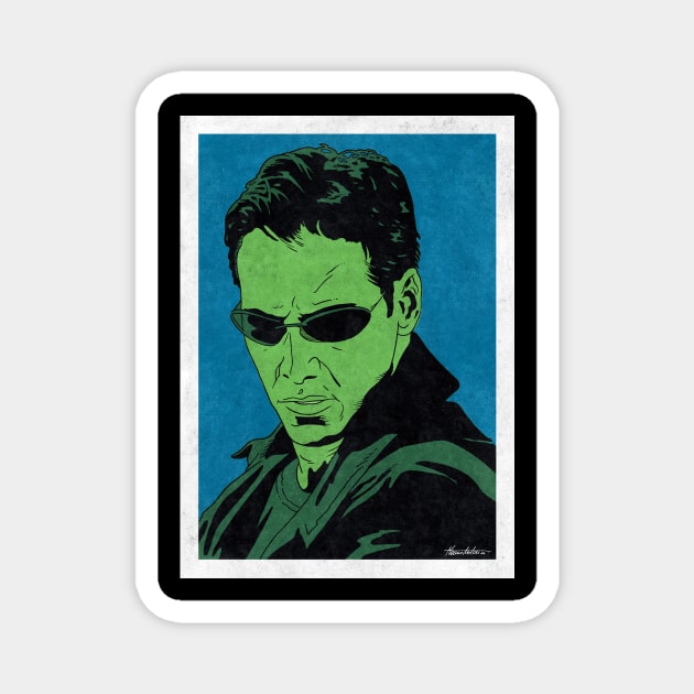 NEO - The Matrix (Pop Art) Magnet by Famous Weirdos