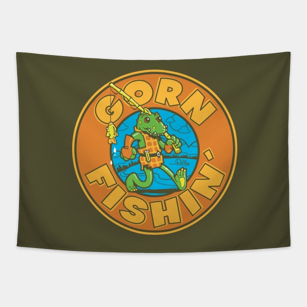 Gorn Fishin' Tapestry by Captain_RibMan