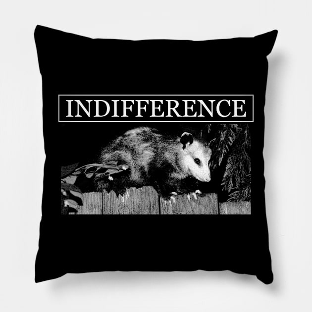 Opossum Indifference Pillow by giovanniiiii