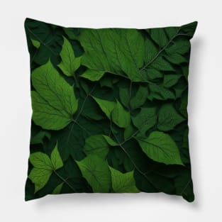 A mesmerizing mosaic of forest leaves Pillow