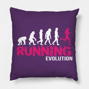 Evolution of Running Girls Runners gift Pillow