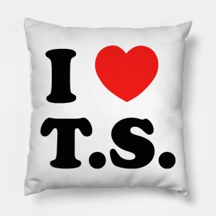 i love t.s heart Pillow