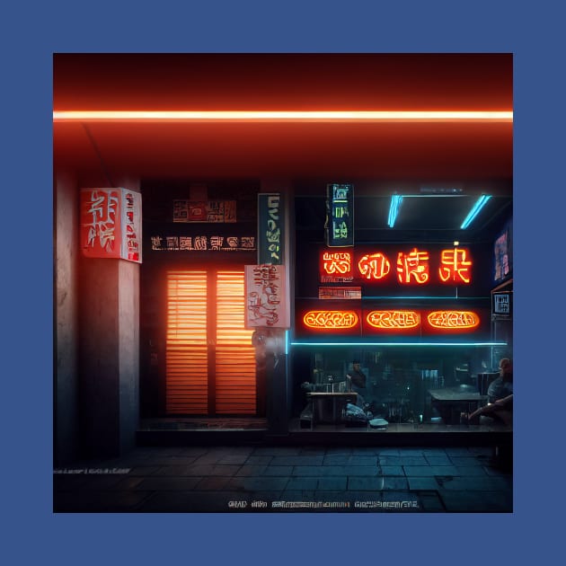 Cyberpunk Tokyo Ramen Shop by Grassroots Green