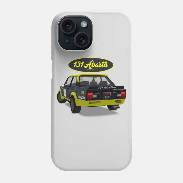 Fiat 131 Abarth Olio Fiat Back Phone Case by PjesusArt