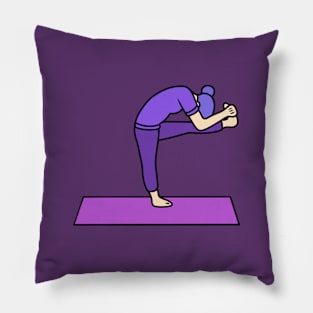 Yoga Standing Head To Knee Pose Pillow