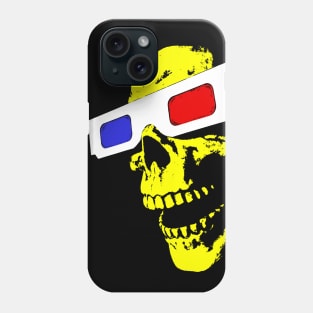 3D Skull (yellow) Phone Case