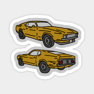 vintage retro muscle cars Magnet