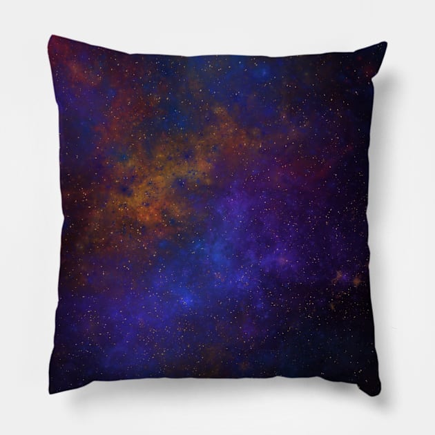 Black Dark Celestial Space Nebulas & Stars Aesthetic Style Pillow by Teeworthy Designs