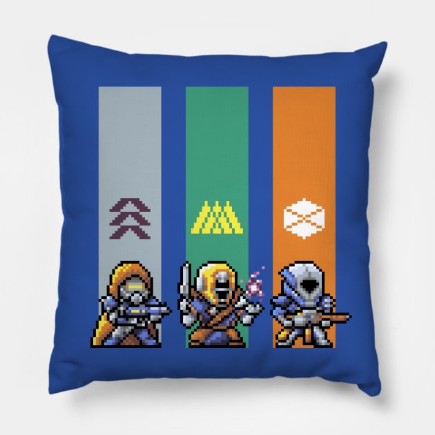 Year 1 Guardians Pixel Art Pillow by Spykles