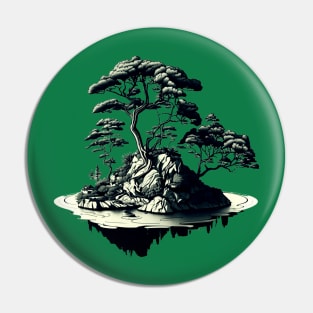 Green Tones Bonsai Island Home Pin