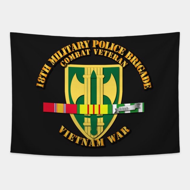 18th MP Bde - Vietnam War  w SVC Ribbons Tapestry by twix123844