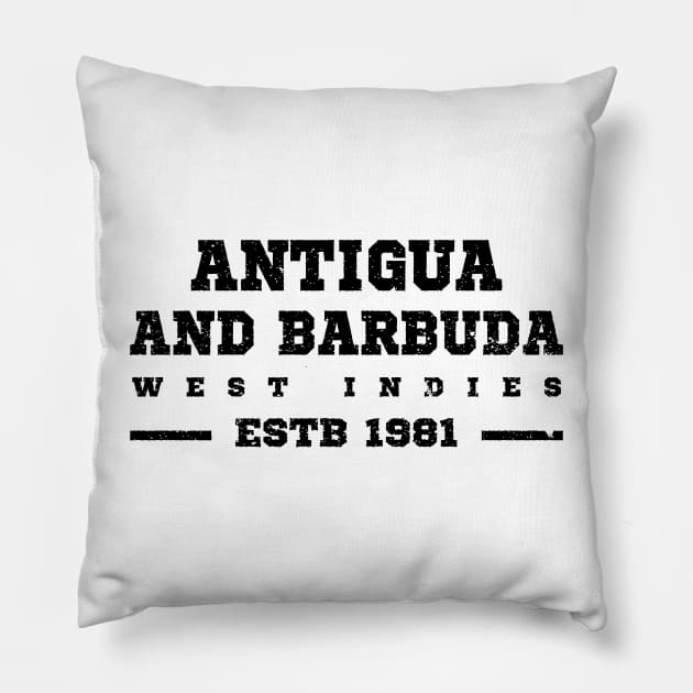 Antigua and Barbuda Estb 1981 West Indies Pillow by IslandConcepts