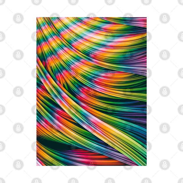 Super Rainbow Abstract Art Strands by love-fi