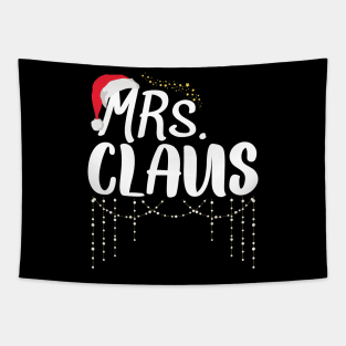 Mrs And Mr Claus Couples Matching Christmas Santa Pajamas Tapestry