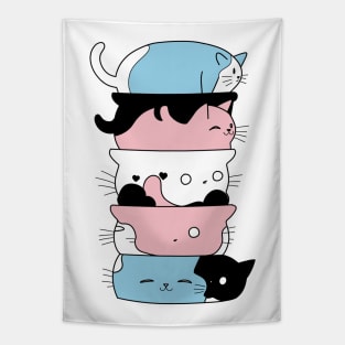 Cute Cat Stack Tapestry