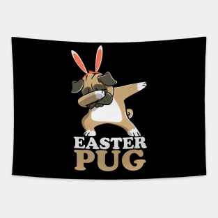 EASTER BUNNY DABBING - EASTER PUG Tapestry